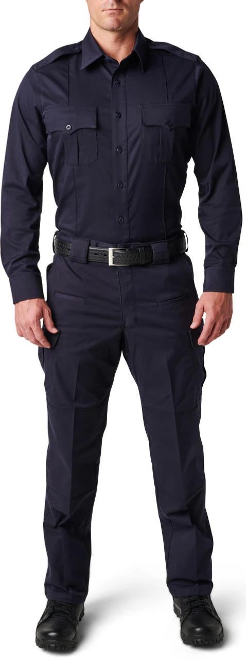 5.11 Tactical Men's NYPD Stryke Twill Long Sleeve Uniform Shirt 72541 - Image 4