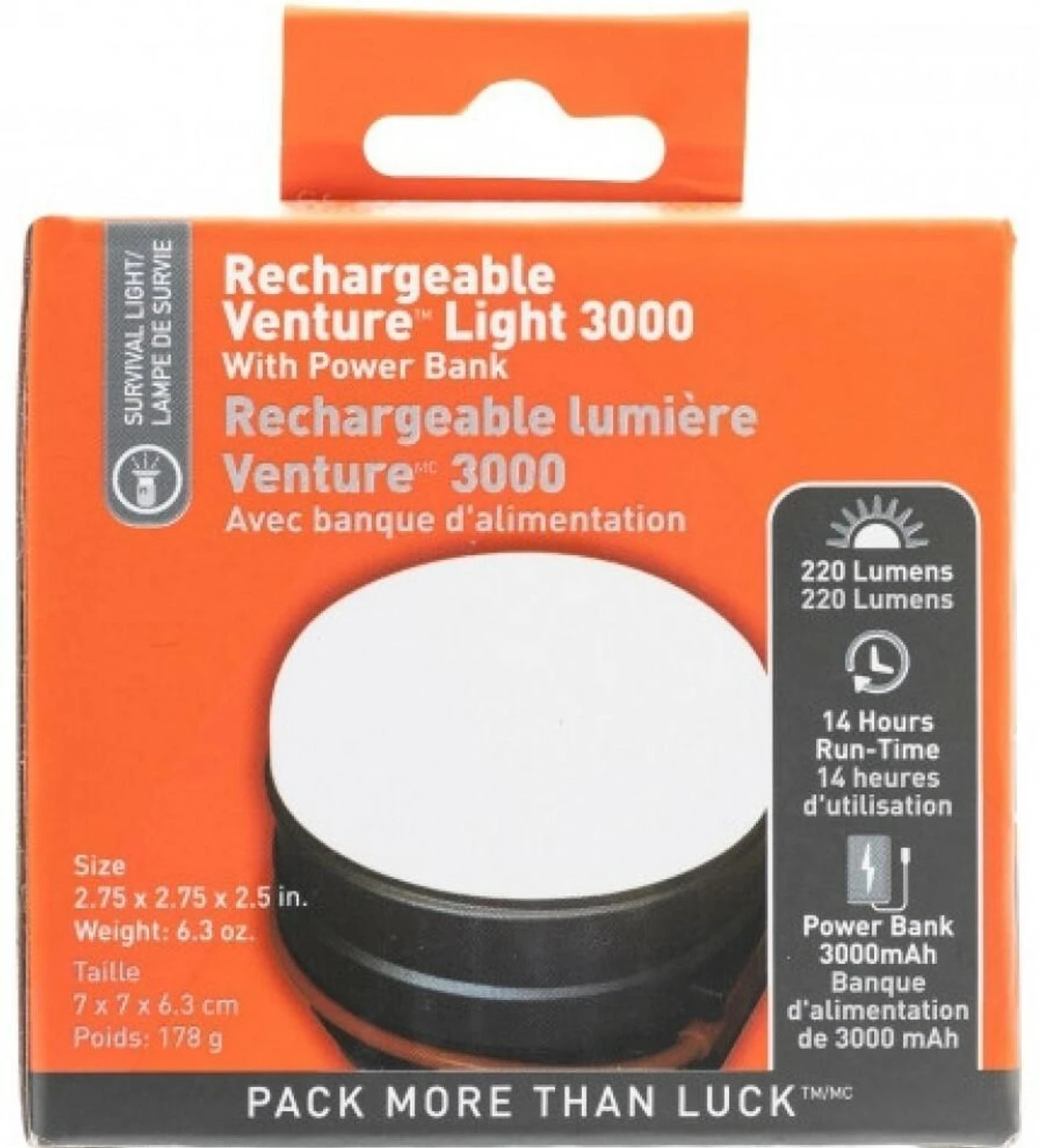 Adventure Medical Kits SOL Venture Light 3000 Recharge With Power Bank 0140-1305 - Image 4