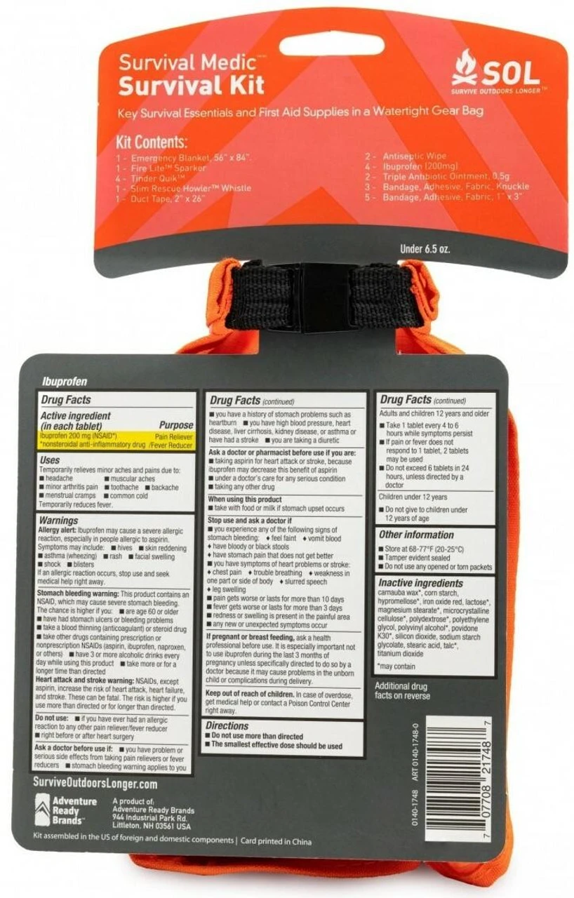 Adventure Medical Kits Survival Medic In Dry Bag 0140-1748 - Image 3