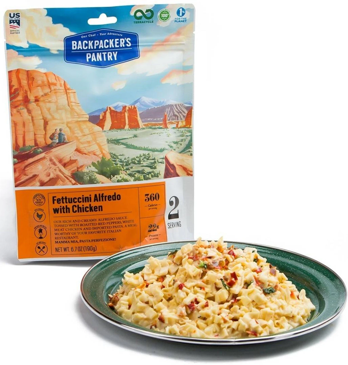 Backpacker's Pantry Fettuccini Alfredo With Chicken - 2 Servings - Image 3