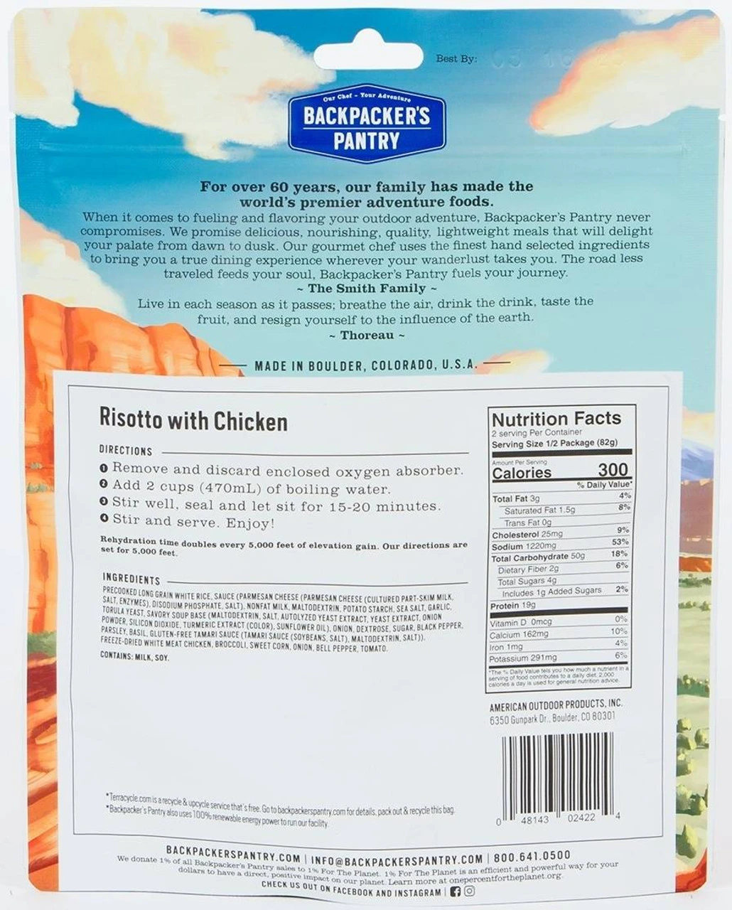 Backpacker's Pantry Risotto W/ Chicken - 2 Servings - Image 2