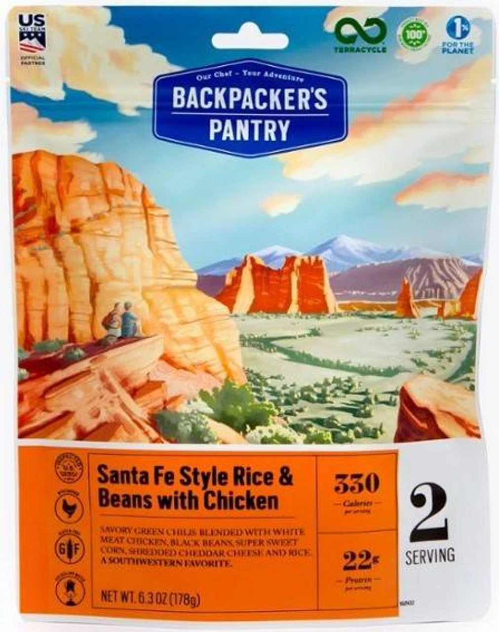 Backpacker's Pantry Santa Fe Rice & Beans W/ Chicken - 2 Servings