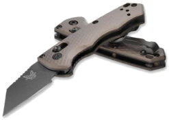 Benchmade 2950BK-1 Burnt Bronze Partial Immunity Wharncliffe Tactical EDC Folding Knife