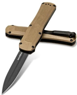 Benchmade Autocrat Coyote Brown G10 Double Edge Dagger 3400BK-2