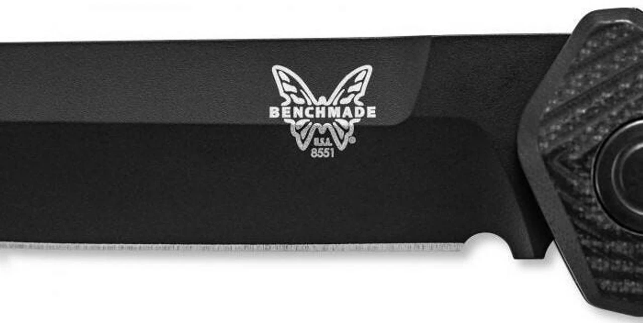 Benchmade Push Button Automatic Reverse Tanto Mediator Knife 8551BK - Image 5