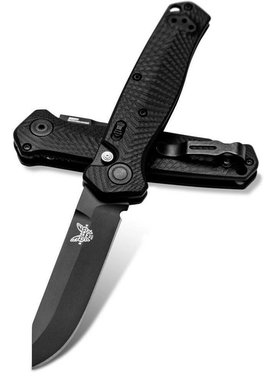 Benchmade Push Button Automatic Reverse Tanto Mediator Knife 8551BK