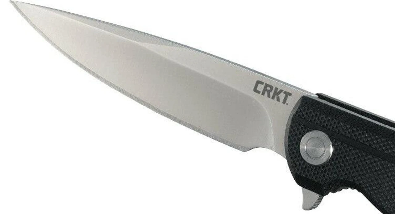 CRKT 3801 LCK + Black Drop Point Assisted Opening Flipper Folding Knife - Image 3
