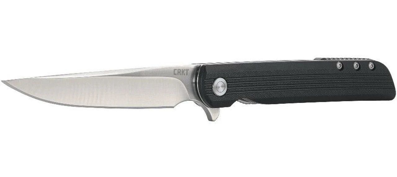 CRKT 3810 LCK + Large Black Drop Point Assisted Opening Flipper Folding Knife - Image 10