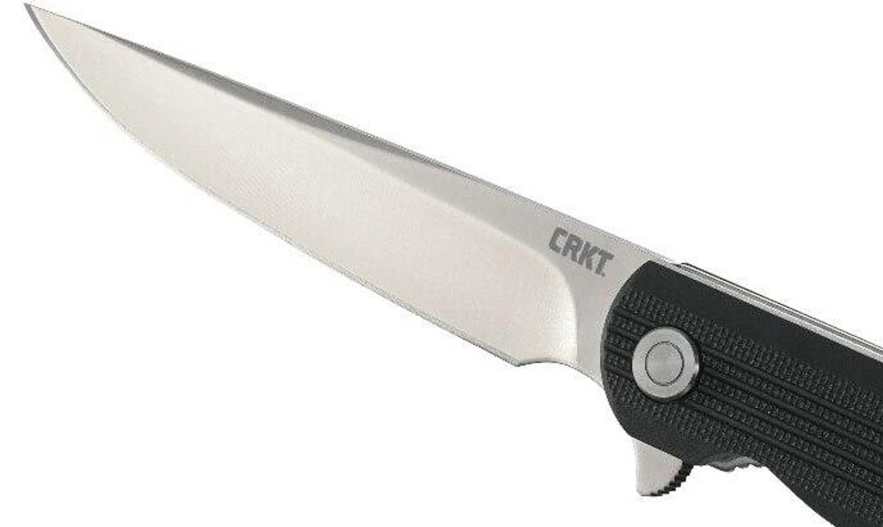 CRKT 3810 LCK + Large Black Drop Point Assisted Opening Flipper Folding Knife - Image 3