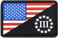 Condor US Flag Morale PVC Three Percenter Patch (6 Pack)