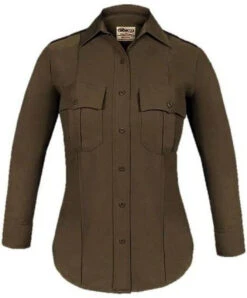 Elbeco Textrop2 Womens Zippered Long Sleeve Shirt