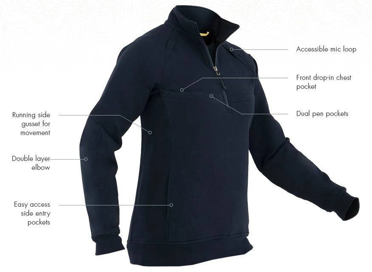 First Tactical Women's 1/4 Zip Cotton Job Shirt 128507 - Image 7