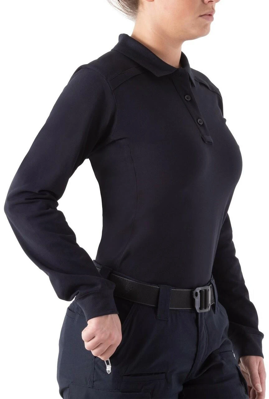 First Tactical Women's Cotton Long Sleeve Polo 121502 - Image 3