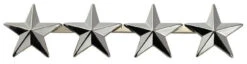 Hero's Pride Rank Insignia Silver .5" 4 Star Patch - Pair
