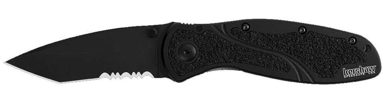 Kershaw Knives Blur Tanto, Serrated Edge - Black