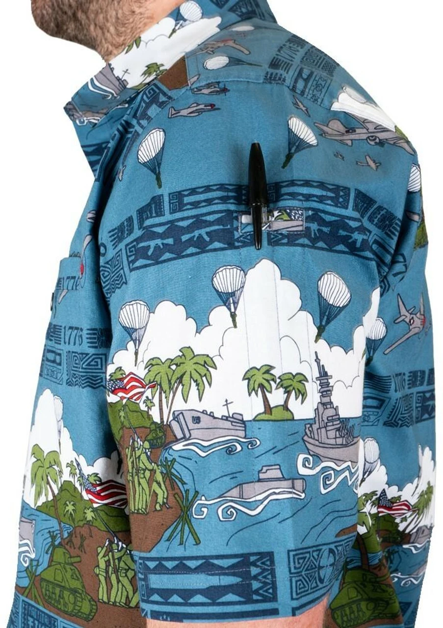 LA Police Gear 5 Branches Tactical Tiki⢠Short Sleeve Button Up Shirt - Image 8