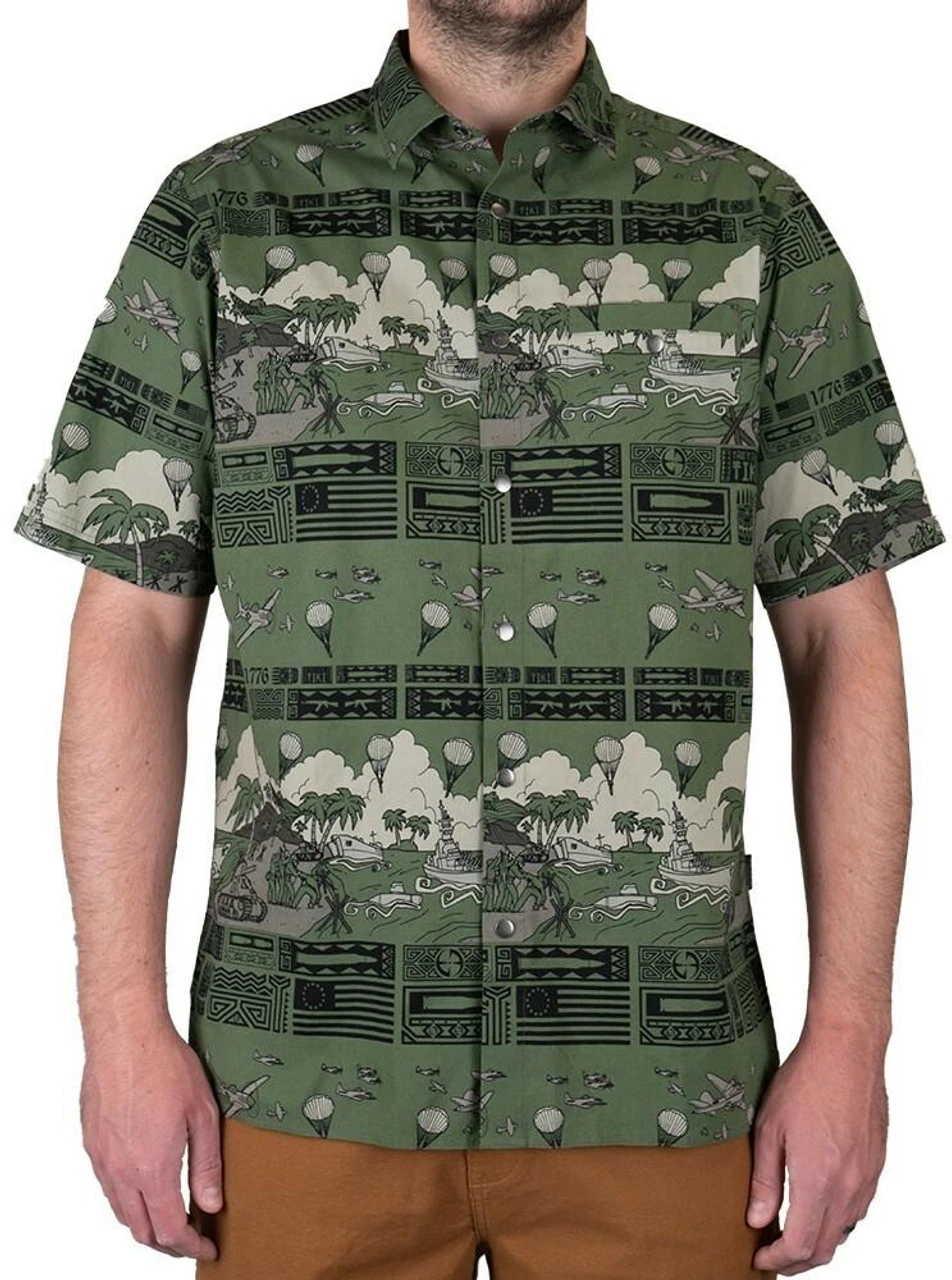 LA Police Gear 5 Branches Tactical Tiki⢠Short Sleeve Button Up Shirt - Image 17