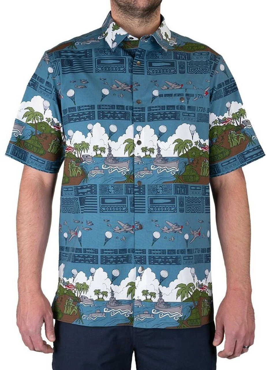 LA Police Gear 5 Branches Tactical Tiki⢠Short Sleeve Button Up Shirt - Image 9