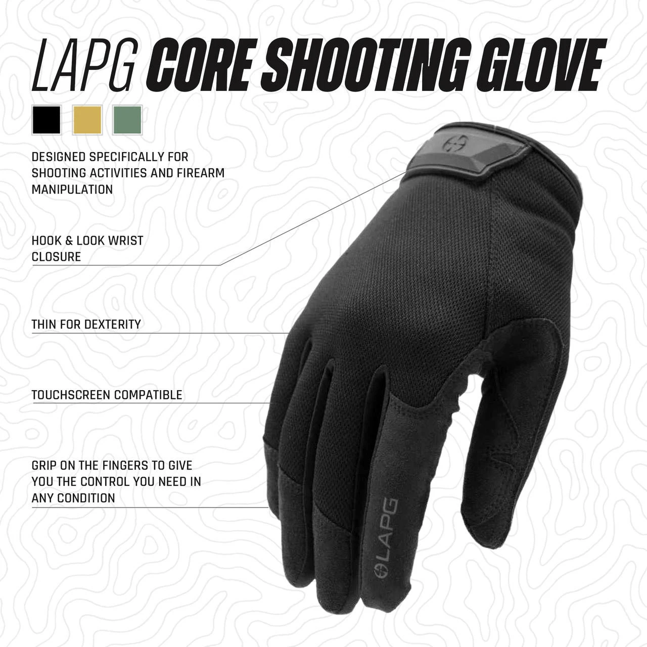 LA Police Gear Core Shooting Glove - Image 2