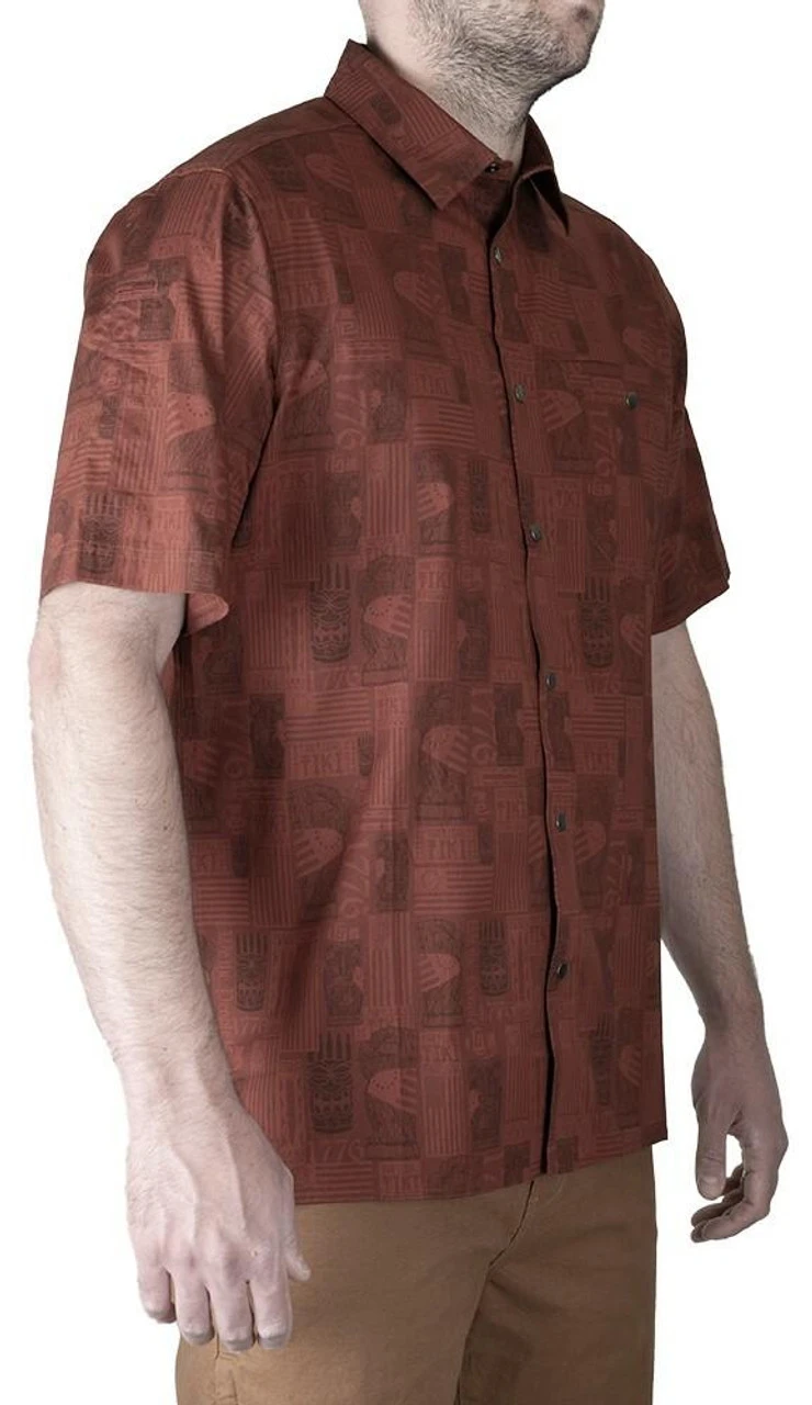 LA Police Gear Eagle Tactical Tiki⢠Short Sleeve Button Up Shirt