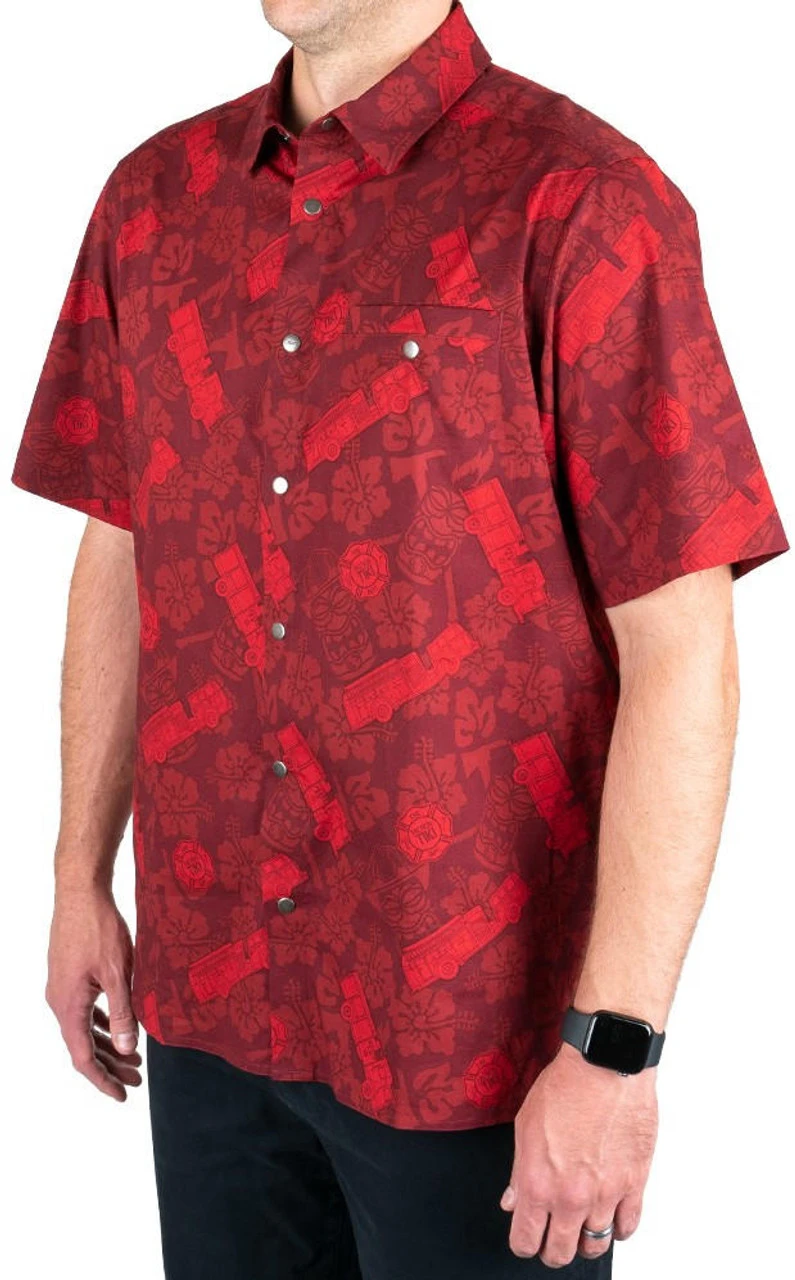 LA Police Gear Fire Tactical Tiki⢠Short Sleeve Button Up Shirt - Image 12