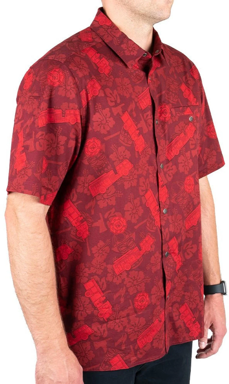 LA Police Gear Fire Tactical Tiki⢠Short Sleeve Button Up Shirt - Image 6