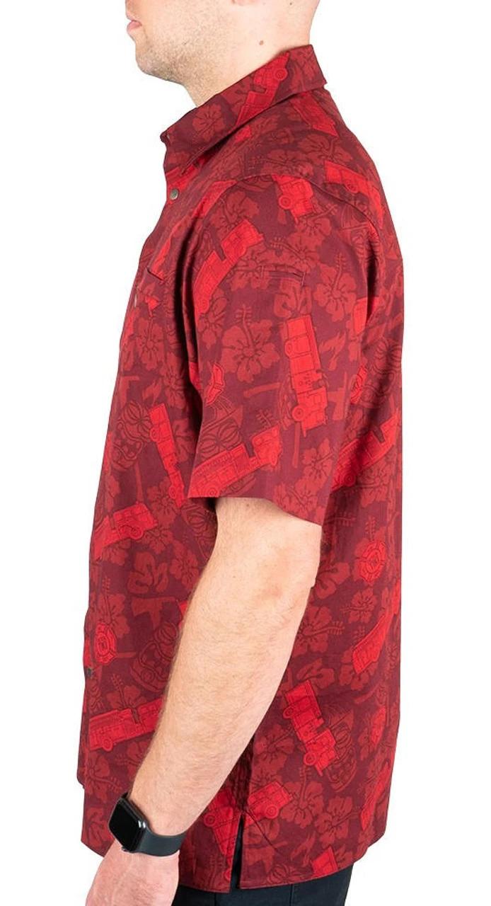 LA Police Gear Fire Tactical Tiki⢠Short Sleeve Button Up Shirt - Image 11