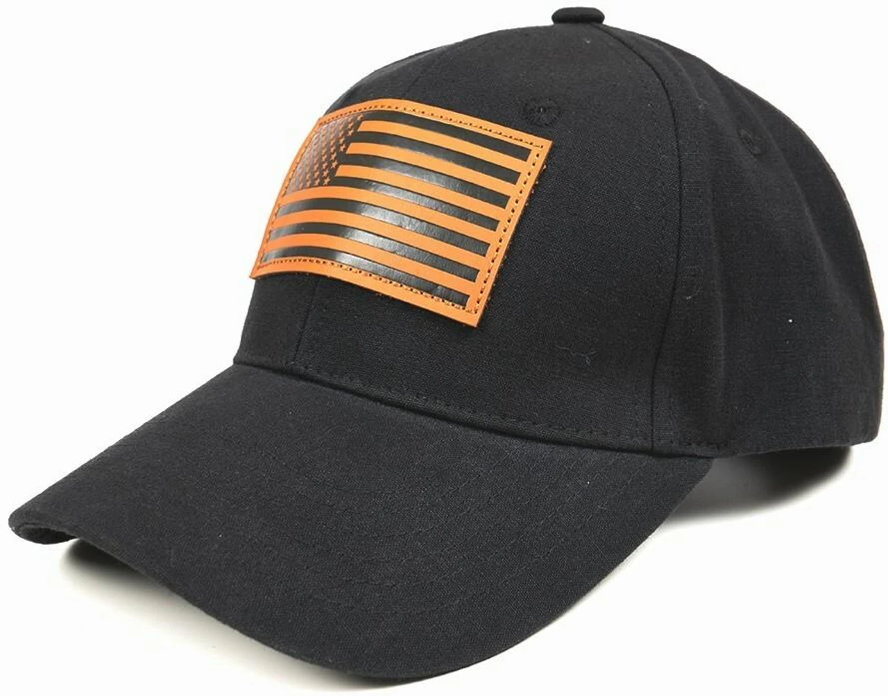 LA Police Gear Leather Flag Patch Hat - Image 5