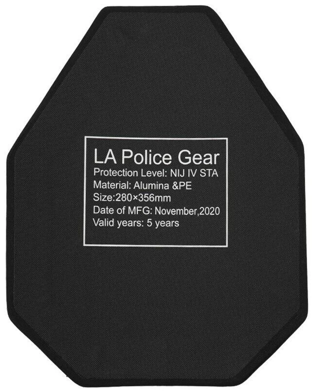 LA Police Gear Level IV 11" X 14" Shooter's Cut Ceramic Ballistic Armor Rifle Plate - Image 2