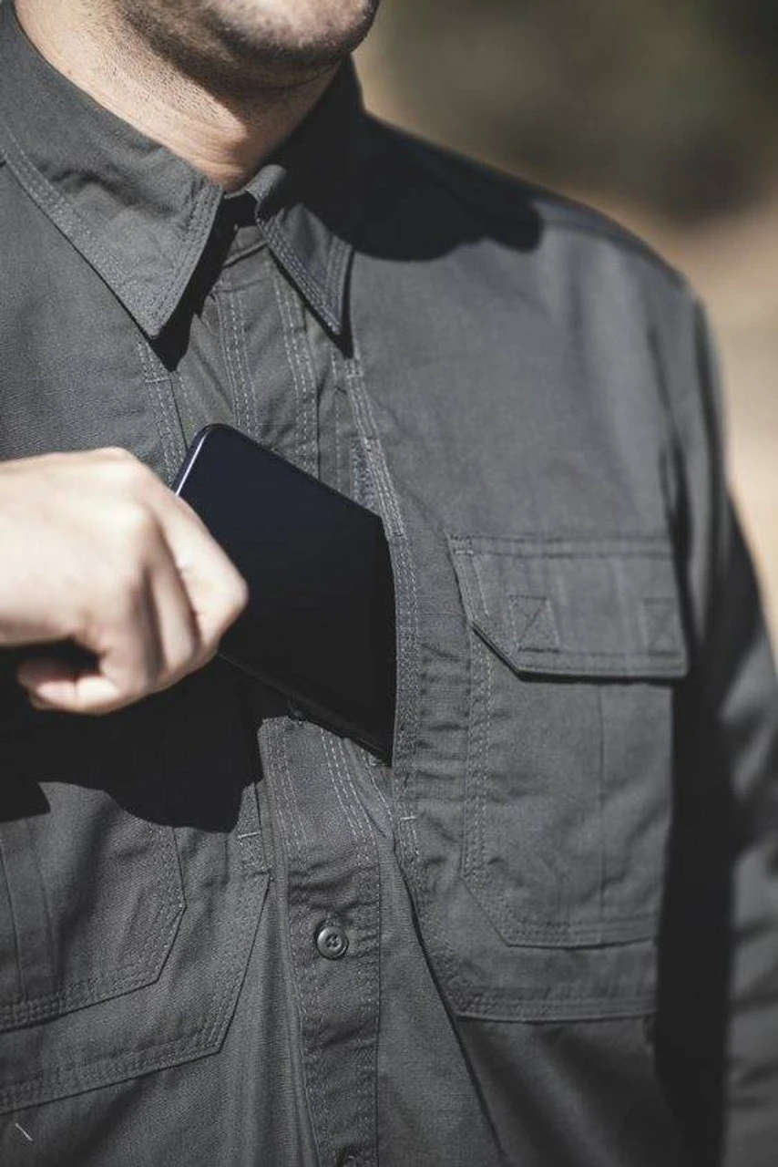 LA Police Gear Men's Long Sleeve Tactical Field Shirt 2.0 - Image 3