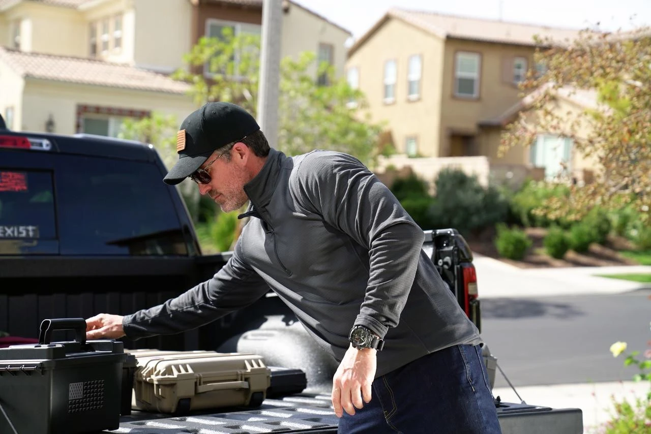 LA Police Gear Operator Quarter Zip Jacket - Image 2