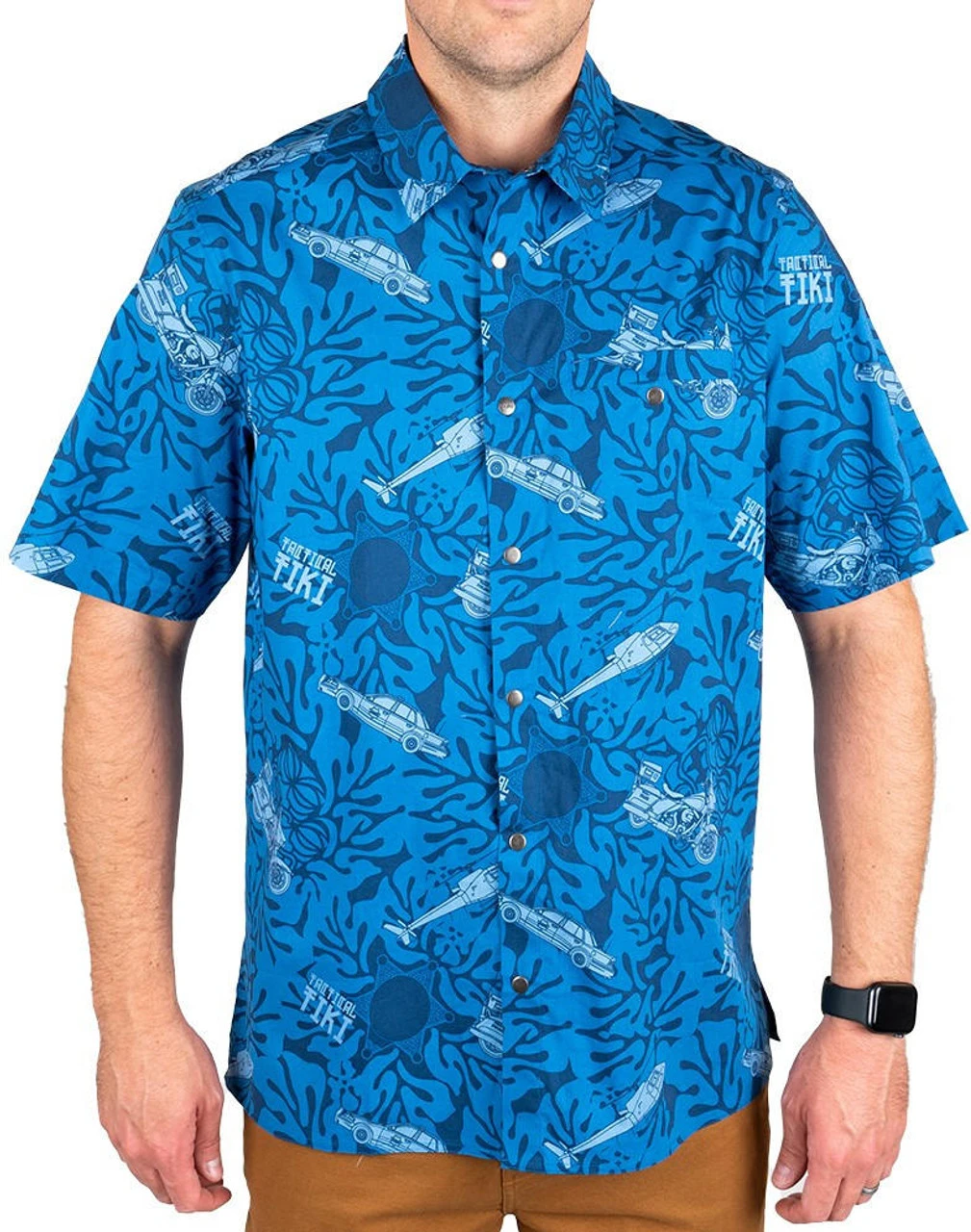 LA Police Gear Police Tactical Tiki⢠Short Sleeve Button Up Shirt