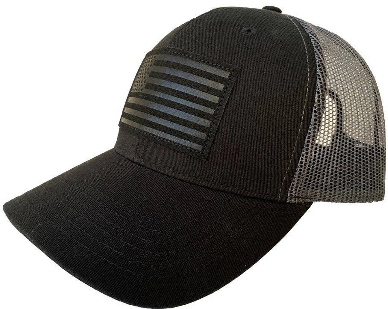 LA Police Gear Subdued Leather Flag Patch Hat - Image 3