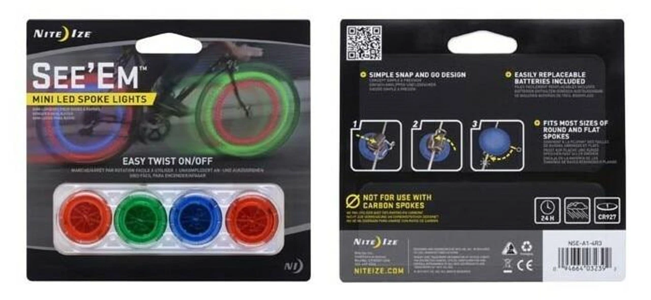 Nite Ize See'Em Mini Spoke Lights Assorted - 4 Pack - Image 2