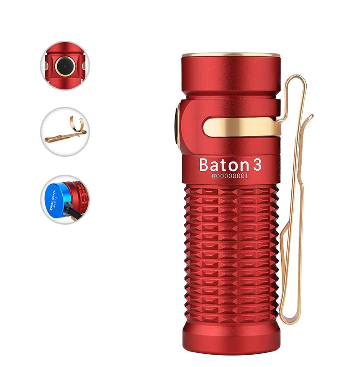 Olight Baton 3 1200 Lumen Tactical Flashlight - Image 8