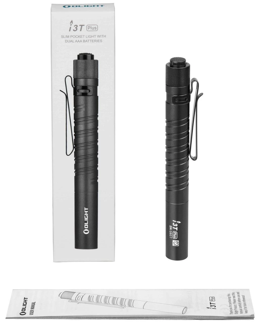 Olight Black I3T PLUS Slim Pocket Light - Image 4