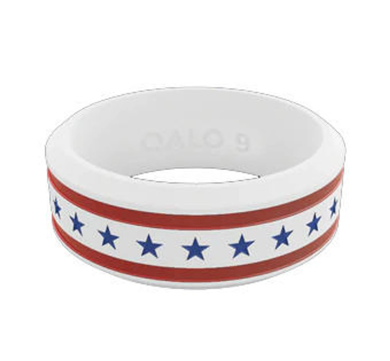 QALO Folds Of Honor Unisex White Stars And Stripes Modern Ring - Image 4