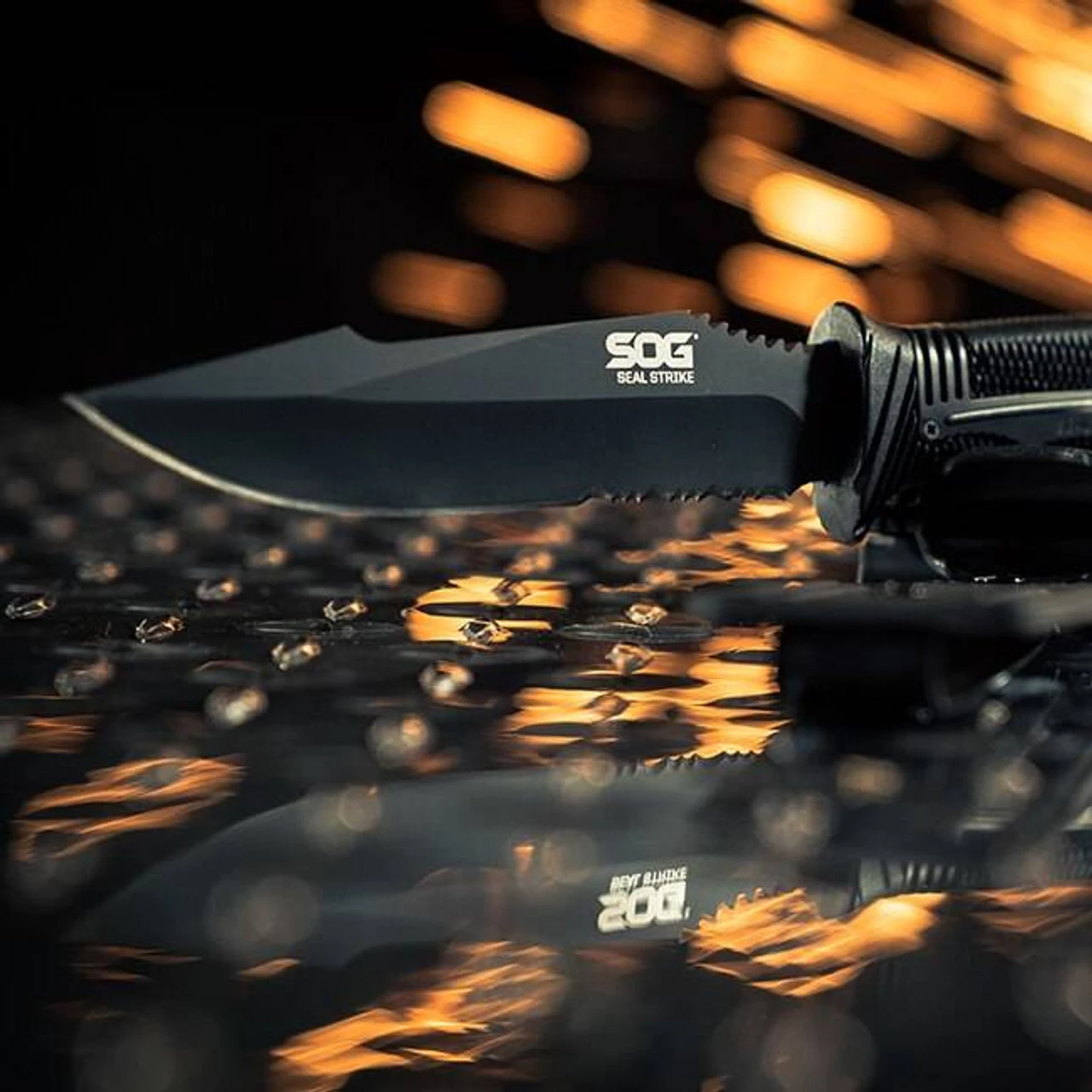 SOG SEAL Strike Powder Coat Fixed Blade Knife With Molded Sheath - Image 10