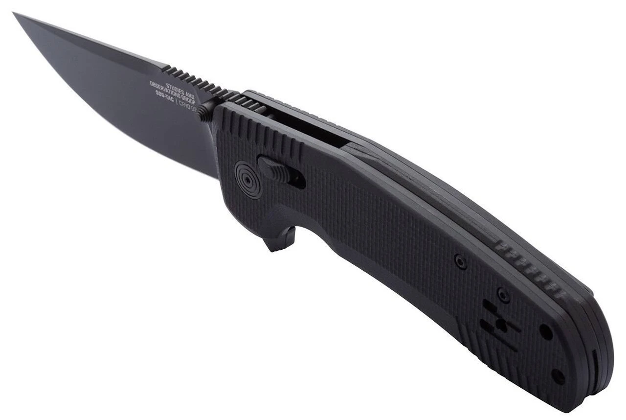 SOG SOG-TAC XR Blackout Folding Knife - Image 3