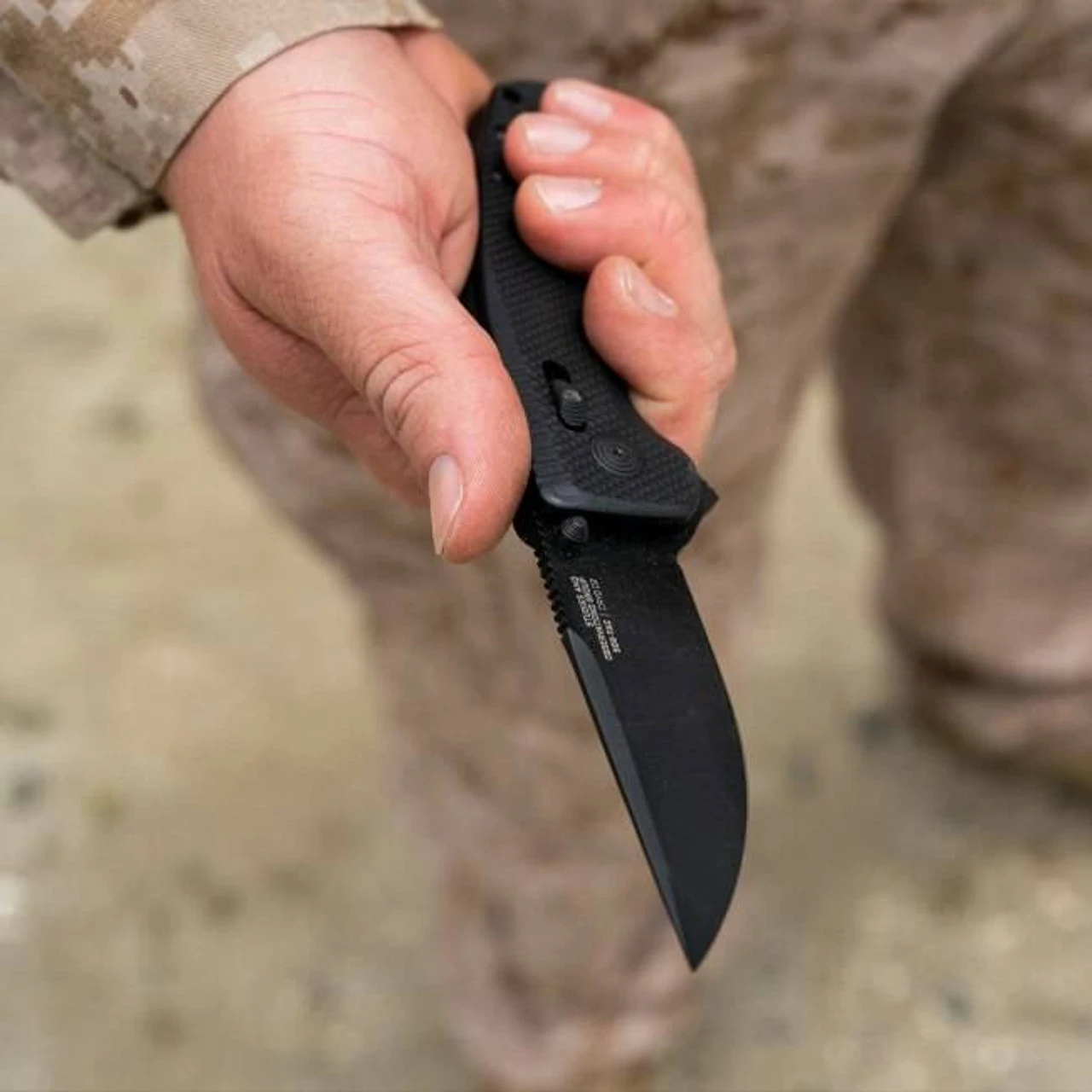 SOG SOG-TAC XR Blackout Folding Knife - Image 10