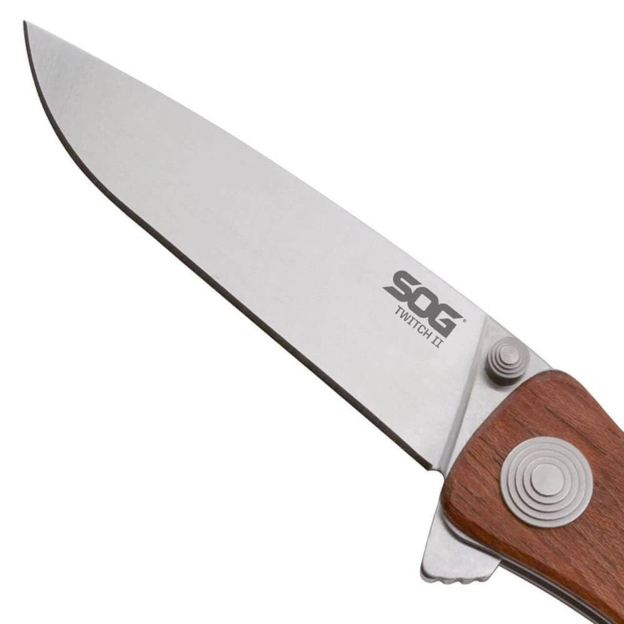 SOG Twitch II Wood Handle Folding Knife - Image 2