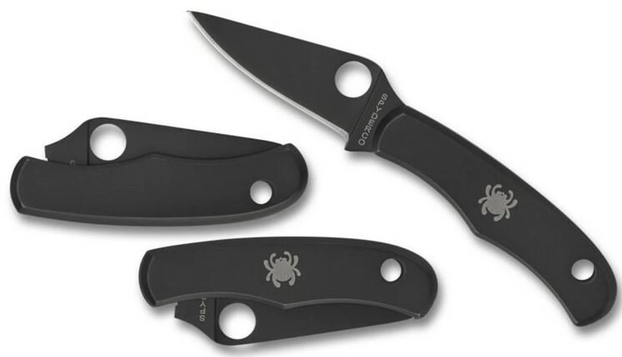 Spyderco Bug Black Stainless Steel Slip Joint Knife C133BKP