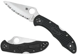 Spyderco Delica 4 Lightweight Black Spyder Edge Folding Knife