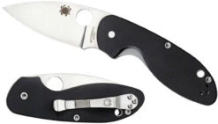 Spyderco Efficient G-10 Black Plain Edge Folding Knife