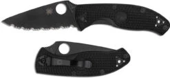 Spyderco Tenacious Black FRN Serrated Edge Folding Knife