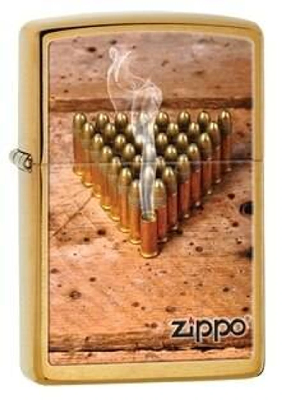 Zippo Windproof Brushed Brass Bullets Lighters