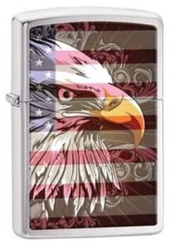 Zippo Windproof Brushed Chrome Eagle Lighter